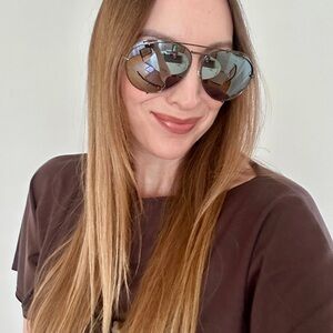 Diff Eyewear Black Aviator Sunglasses